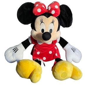 Disney Store Minnie Mouse 26 inch Plush - Red Polka‎ Dot Dress. Large Jumbo